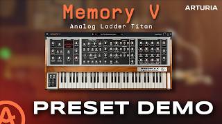 Video thumbnail for Arturia MEMORY V - The Memorymoog is BACK! Factory Presets Demo (No Talking)  @ArturiaOfficial by Davide Puxeddu