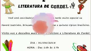 Projeto Folclore e Literatura de Cordel