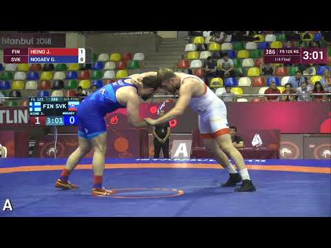 1/4 FS - 125 kg: J. HEINO (FIN) v. G. NOGAEV (SVK)