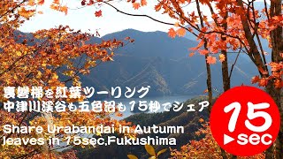 裏磐梯（福島）を紅葉ツーリング！中津川渓谷も五色沼も15秒でシェア。Share Urabandai in Autumn leaves in 15sec,Fukushima.