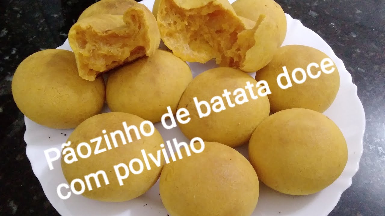 Pãozinho de batata doce com polvilho (sem açúcar, sem glúten e sem lactose)