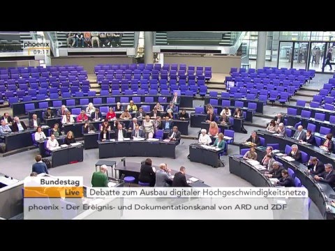 Bundestag: Debatte zum Ausbau digitaler Hochgeschwindigkeitsnetze am 12.05.2016