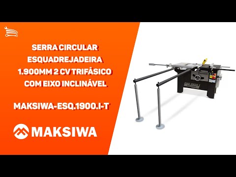 Serra Circular Esquadrejadeira ESQ.1900I-T 1.900mm 2 CV Trifásico com Eixo Inclinável - Video