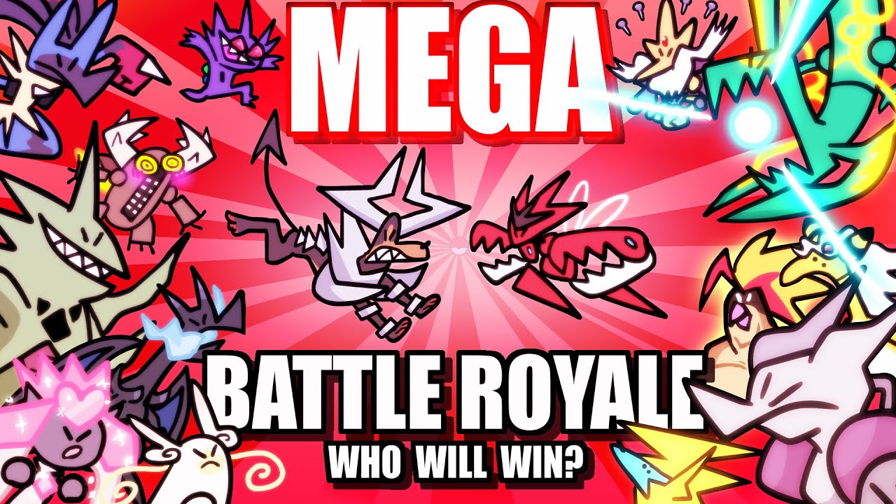 Mega Pokemon Battle Royale (Loud Sound/Flashing Lights Warning) ☄️ Collab With @Lockstin & Gnoggin