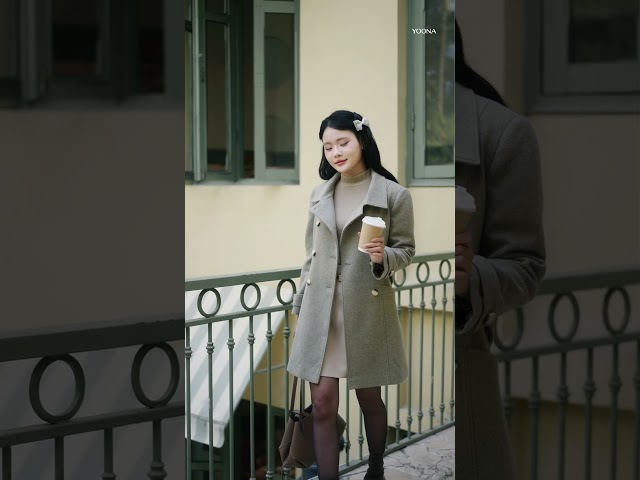 ED22S418 - Áo măng tô dạ