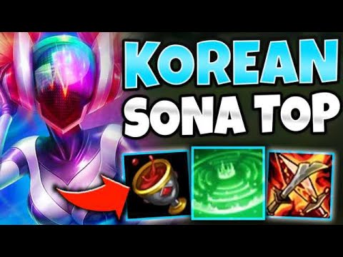KOREAN SONA TOP STRATEGY IS YET TO BE NERFED! WIN BY ROAMING - League of Legends