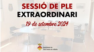 Ple Municipal Extraordinari 19 de setembre 2024