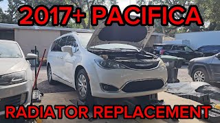 2017 2018 2019 2020 2021 + CHRYSLER PACIFICA VOYAGER RADIATOR REPLACEMENT DIY