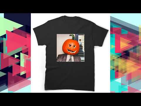 Dwight Pumpkin Head Funny T-shirt The Office Halloween Tv Show