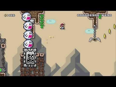 Thwomp Terror - Run! by JulianSMM - Super Mario Maker 2 - No Commentary 1bu