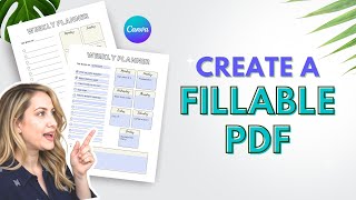 How to Make a Fillable PDF Digital Planner in Canva (Free & Easy!)