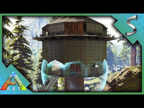 TEK TREEHOUSE BASE! REDWOODS TEK TIER OUTPOST BUILDING! - Ark: Survival Evolved [S4E104]