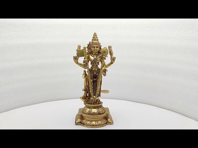 Lord Murugan (Kartikeya) Swami Statue in Brass video