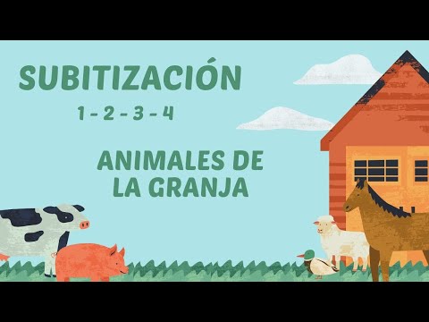 Subitización 1-4 elementos. Animales de la granja.