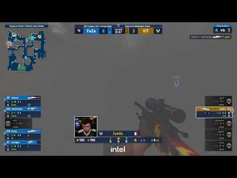 ZYWOO INSANE 1V4 CLUTCH AGAINST FAZE CLAN | FAZE VS VITALITY | DUST | IEM COLONGE 2021