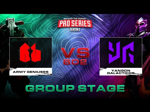 Yangon Galacticos vs Army Geniuses Game 1 (BO2) | BTS Pro Series Season 9: Southeast Asia