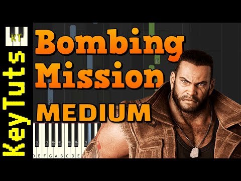 Bombing Mission from Final Fantasy 7 - Medium Mode [Piano Tutorial] (Synthesia)