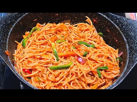 THE TASTIEST & EASIEST JOLLOF SPAGHETTI RECIPE- SPAGHETTI with egg dish