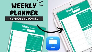 How to Create a Weekly Planner in Keynote: Easy Step-By-Step Tutorial