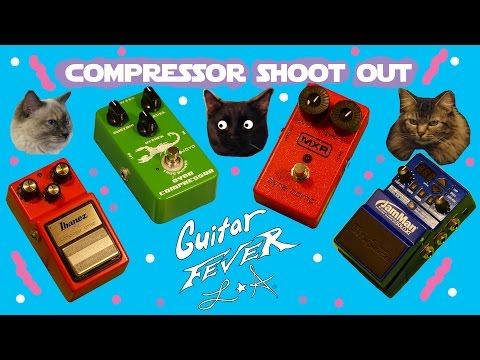 GUITAR PEDALS, COMPRESSOR SHOOTOUT, MXR DYNA VS IBANEZ CP9  /MOTORHEADS' LEMMY KILMISTER TRIBUTE