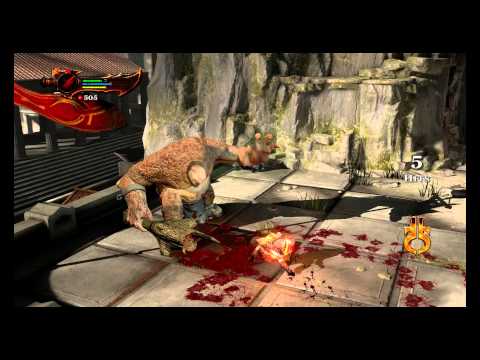 God of War 3: Remastered - Chapter 3 Olympia: Guardians & Cyclops Berzerker (Mounted) Gameplay