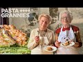 90yr old identical twins Annita & Maria make lasagna! | Pasta Grannies