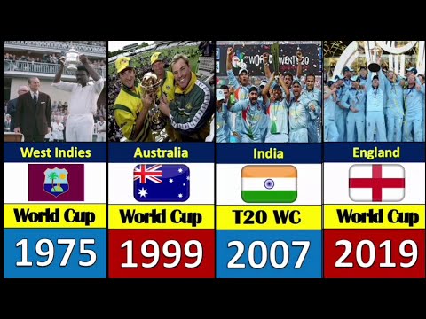 All ICC Tournament Winners From 1975-2022 | World Cup, Champions Trophy, T20 WC, Test Championship