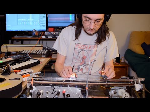 Tape scratching the "Peter Piper" routine, using a homemade tape loop