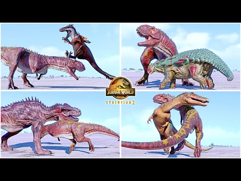 Majungasaurus VS All Dinosaurs Fighting & Killing Animations 🦖 Jurassic World Evolution 2