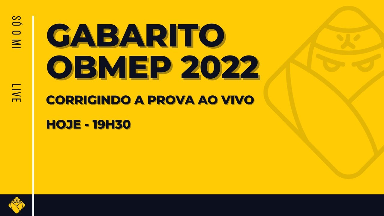 Gabarito OBMEP 2022 - Corrigindo a prova ao vivo - N1, N2 e N3