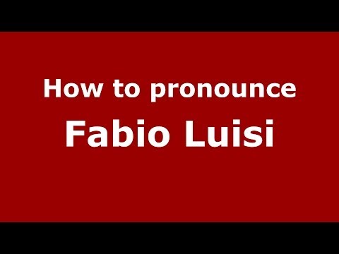 How to pronounce Fabio Luisi (Italian/Italy) - PronounceNames.com