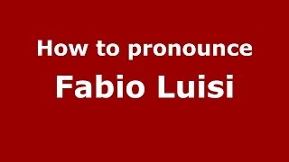 How to pronounce Fabio Luisi