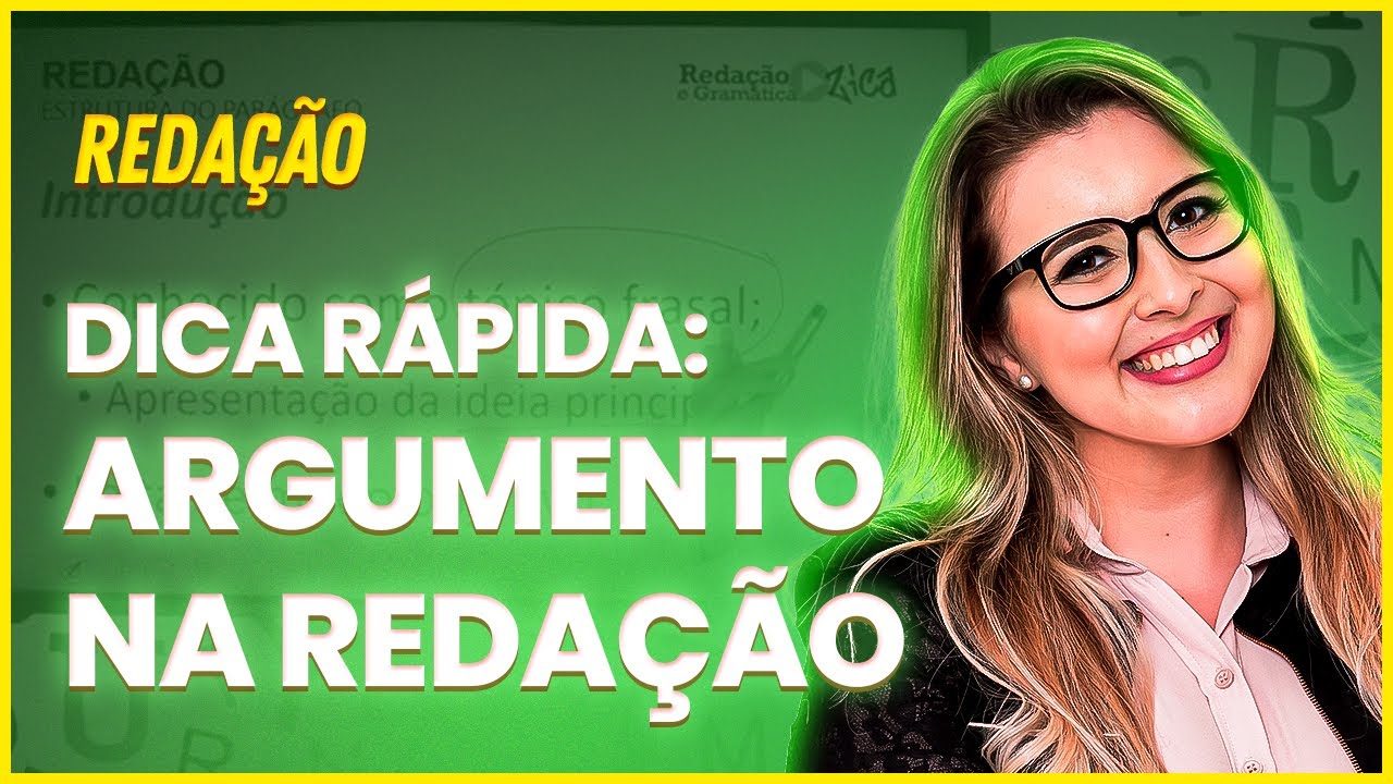 DICA DE ARGUMENTAÇÃO NA REDAÇÃO: DESENVOLVIMENTO DO TEXTO (CONCURSOS/ENEM/VESTIBULAR) - Profa. Pamba