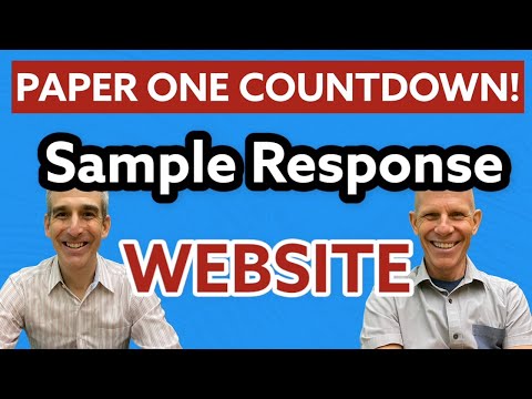 Countdown to Paper One - Website - Sample Response