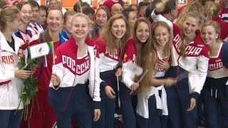 Russian athletes depart for Olympics