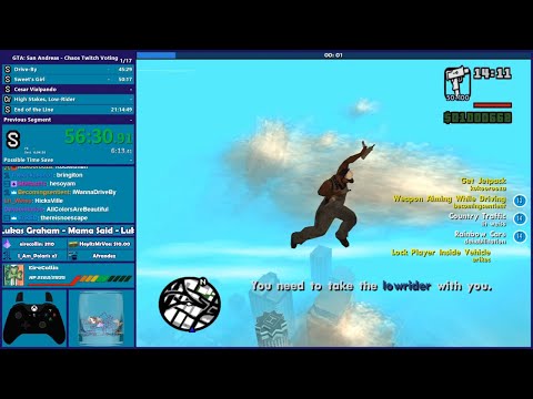 GTA San Andreas CHAOS MOD Speedrun Part 1 - Hugo_One Twitch Stream - 12/3/2019