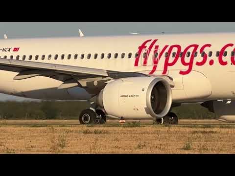 Evening departures at Berlin BER Airport RW 07R, golden hour