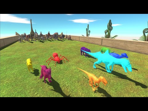 Race to eat Random Neon Animals - Animal Revolt Battle Simulator