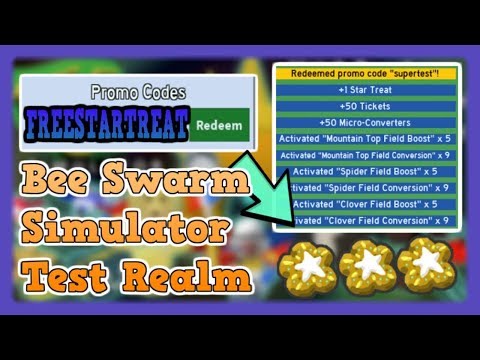 HOW TO GET A FREE STAR TREAT (CODE) - GETTING 1M HONEY - & MORE - Bee Swarm Simulator Test Realm