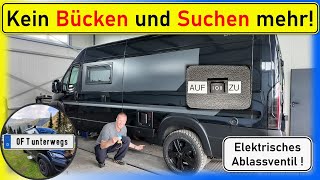 Was bringt das? Elektrisches Kugelventil für den Ausfluss / Ablass vom Grauwassertank im Wohnmobil