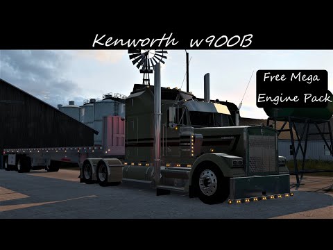 *Kenworth w900b* CAT C-15 Tarped Hay Bale Haul Burns to Bend PNG/Grimes Combo 4K ATS 1.46