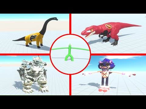 New Mecha Godzilla vs Sonic EXE & Green Rainbow Friends Death Climb | Animal Revolt Battle Simulator