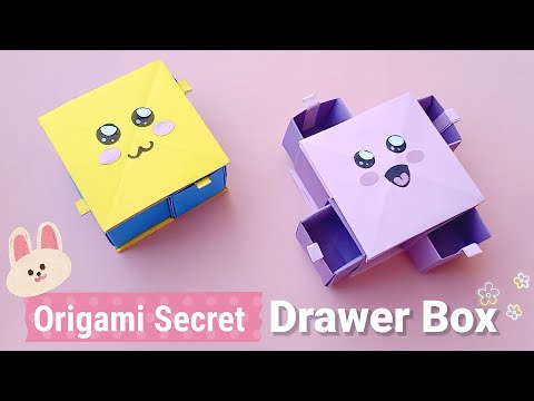 Easy way to make Origami secret drawer box l DIY Secret Stepper Box | Paper Craft | Secret Box