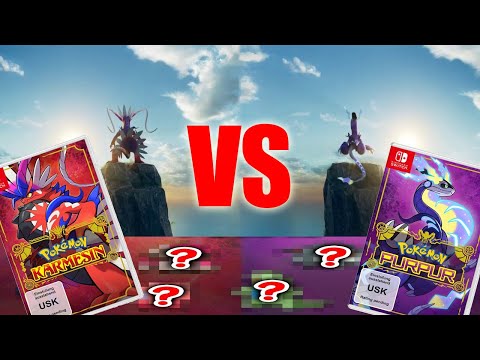 Alle UNTERSCHIEDE zwischen Pokémon Karmesin und Pokémon Purpur