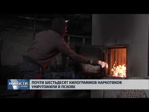 Новости Псков 14.09.2018 # Почти шестьдесят килограммов наркотиков уничтожили в Пскове