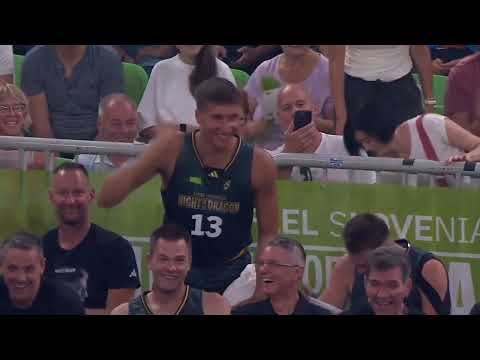 Boban Marjanovic knocks down a three and Nikola JOKIC is loving it