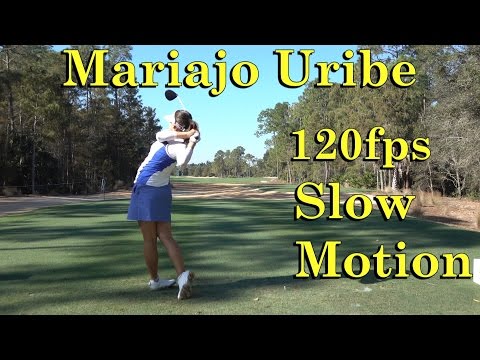 MARIAJO URIBE 120fps SLOW MOTION DTL DRIVER GOLF SWING 1080 HD