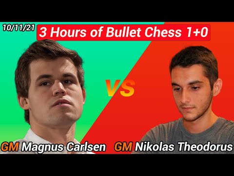 GM Magnus Carlsen vs GM Nikolas Theodorou | Bullet Chess 1+0 | lichess.org | 10/11/21