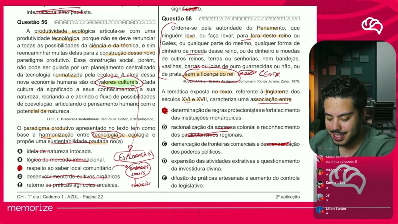 Resolução em Vídeo — Questão 58 ENEM 2020 PPL