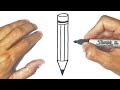 How to draw a Pencil for kids | Pencil Easy Draw Tutorial